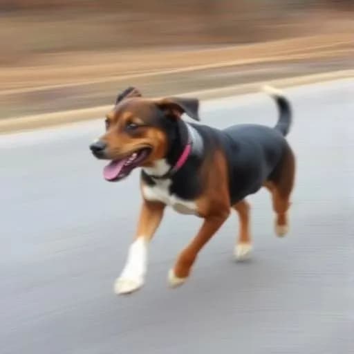 Blurry motion photo example showing what to avoid for pet portraits