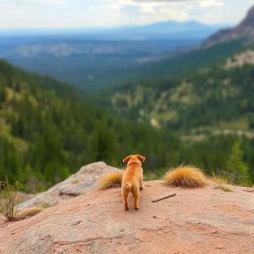 Distant pet photo showing what to avoid for AI portraits